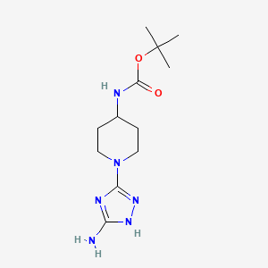 [1-(5-Amino-1H-[1,2,4]triazol-3-YL)-piperidin-4-YL]-carbamic acid tert-BU+