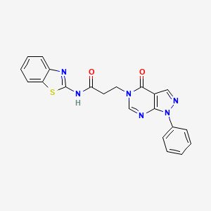N-(benzo[d]thiazol-2-yl)-3-(4-oxo-1-phenyl-1H-pyrazolo[3,4-d]pyrimidin-5(4H)-yl)propanamide
