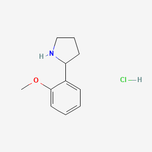 molecular formula C11H16ClNO B2873266 2-(2-Methoxy-phenyl)-pyrrolidine hydrochloride CAS No. 103857-96-1; 111953-46-9