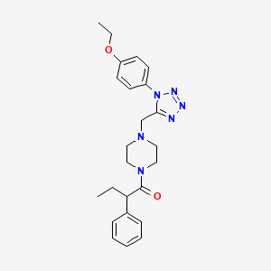 molecular formula C24H30N6O2 B2873274 1-(4-((1-(4-乙氧基苯基)-1H-四唑-5-基)甲基)哌嗪-1-基)-2-苯基丁-1-酮 CAS No. 1049381-24-9