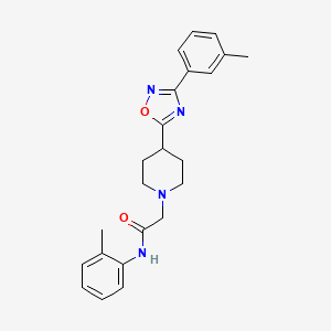 B2873281 N-(2-methylphenyl)-2-{4-[3-(3-methylphenyl)-1,2,4-oxadiazol-5-yl]piperidin-1-yl}acetamide CAS No. 1251699-52-1