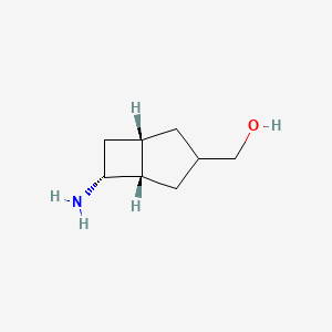 molecular formula C8H15NO B2873283 [(1S,5S,6R)-6-Amino-3-bicyclo[3.2.0]heptanyl]methanol CAS No. 2137432-81-4