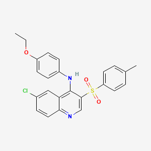 molecular formula C24H21ClN2O3S B2873290 6-氯-N-(4-乙氧基苯基)-3-甲苯磺酰基喹啉-4-胺 CAS No. 895648-40-5