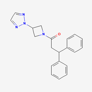 molecular formula C20H20N4O B2873291 1-(3-(2H-1,2,3-三唑-2-基)氮杂环丁-1-基)-3,3-二苯丙-1-酮 CAS No. 2176271-28-4