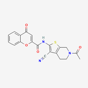 B2873301 N-(6-acetyl-3-cyano-5,7-dihydro-4H-thieno[2,3-c]pyridin-2-yl)-4-oxochromene-2-carboxamide CAS No. 864858-72-0