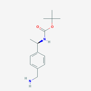 tert-butyl N-[(1R)-1-[4-(aminomethyl)phenyl]ethyl]carbamate