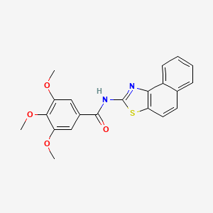 molecular formula C21H18N2O4S B2873311 N-benzo[e][1,3]benzothiazol-2-yl-3,4,5-trimethoxybenzamide CAS No. 392236-83-8