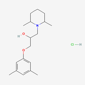 molecular formula C18H30ClNO2 B2873321 1-(3,5-Dimethylphenoxy)-3-(2,6-dimethylpiperidin-1-yl)propan-2-ol hydrochloride CAS No. 473265-81-5
