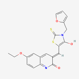 (Z)-5-((6-ethoxy-2-oxo-1,2-dihydroquinolin-3-yl)methylene)-3-(furan-2-ylmethyl)-2-thioxothiazolidin-4-one