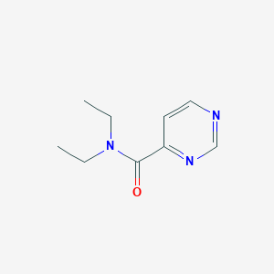 molecular formula C9H13N3O B2873329 N,N-Diethylpyrimidine-4-carboxamide CAS No. 90648-34-3