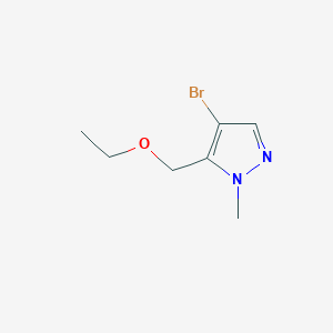 molecular formula C7H11BrN2O B2873331 4-bromo-5-(ethoxymethyl)-1-methyl-1H-pyrazole CAS No. 1856061-17-0