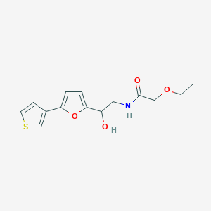 molecular formula C14H17NO4S B2873334 2-ethoxy-N-(2-hydroxy-2-(5-(thiophen-3-yl)furan-2-yl)ethyl)acetamide CAS No. 2034489-61-5