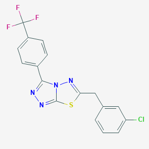 molecular formula C17H10ClF3N4S B287335 6-(3-Chlorobenzyl)-3-[4-(trifluoromethyl)phenyl][1,2,4]triazolo[3,4-b][1,3,4]thiadiazole 