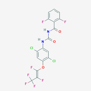 molecular formula C17H7Cl2F7N2O3 B2873357 N-[[2,5-Dichloro-4-[(E)-1,2,3,3,3-pentafluoroprop-1-enoxy]phenyl]carbamoyl]-2,6-difluorobenzamide CAS No. 2138835-18-2