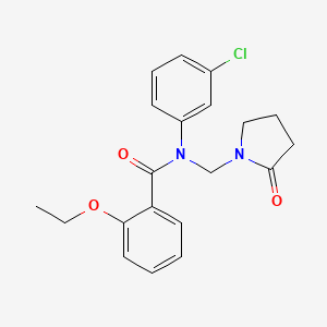 molecular formula C20H21ClN2O3 B2873358 N-(3-氯苯基)-2-乙氧基-N-[(2-氧代吡咯烷-1-基)甲基]苯甲酰胺 CAS No. 852155-41-0