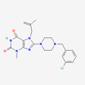 8-(4-(3-chlorobenzyl)piperazin-1-yl)-3-methyl-7-(2-methylallyl)-1H-purine-2,6(3H,7H)-dione