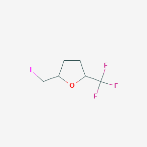 molecular formula C6H8F3IO B2873384 2-(Iodomethyl)-5-(trifluoromethyl)oxolane CAS No. 2126177-81-7