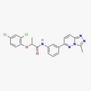 molecular formula C21H17Cl2N5O2 B2873401 2-(2,4-dichlorophenoxy)-N-(3-(3-methyl-[1,2,4]triazolo[4,3-b]pyridazin-6-yl)phenyl)propanamide CAS No. 894051-82-2