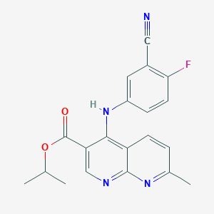 molecular formula C20H17FN4O2 B2873410 N-(叔丁基)-5-(3-氯-4-甲基苯基)-2-(2-呋喃基)-6-甲基-4-氧代-4,5,6,7-四氢吡唑并[1,5-a]哒嗪-6-甲酰胺 CAS No. 1251688-72-8