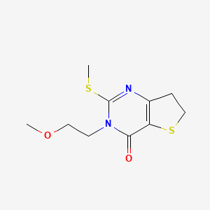 molecular formula C10H14N2O2S2 B2873422 3-(2-Methoxyethyl)-2-methylsulfanyl-6,7-dihydrothieno[3,2-d]pyrimidin-4-one CAS No. 893370-17-7