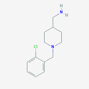 {1-[(2-Chlorophenyl)methyl]piperidin-4-yl}methanamine
