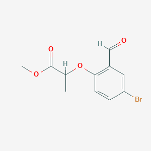 molecular formula C11H11BrO4 B2873424 Methyl 2-(4-bromo-2-formylphenoxy)propanoate CAS No. 1249671-35-9