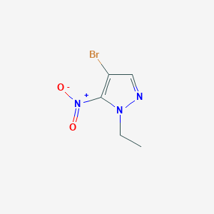 molecular formula C5H6BrN3O2 B2873428 4-Bromo-1-ethyl-5-nitro-1H-pyrazole CAS No. 1439820-86-6; 89607-11-4