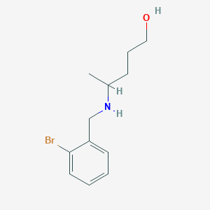molecular formula C12H18BrNO B2873431 4-{[(2-Bromophenyl)methyl]amino}pentan-1-ol CAS No. 1520309-63-0