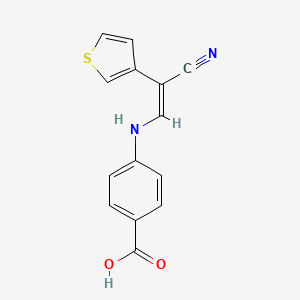 4-{[2-Cyano-2-(3-thienyl)vinyl]amino}benzenecarboxylic acid