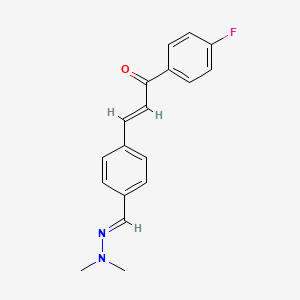 (E)-3-(4-((E)-(2,2-dimethylhydrazono)methyl)phenyl)-1-(4-fluorophenyl)prop-2-en-1-one