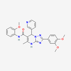 2-(3,4-dimethoxyphenyl)-N-(2-methoxyphenyl)-5-methyl-7-(pyridin-3-yl)-4,7-dihydro-[1,2,4]triazolo[1,5-a]pyrimidine-6-carboxamide