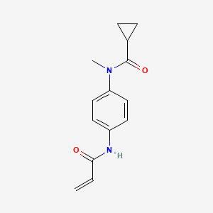 molecular formula C14H16N2O2 B2873464 N-Methyl-N-[4-(prop-2-enoylamino)phenyl]cyclopropanecarboxamide CAS No. 2361639-31-6