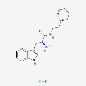 molecular formula C19H22ClN3O B2873500 (2S)-2-氨基-3-(1H-吲哚-3-基)-N-(2-苯乙基)丙酰胺盐酸盐 CAS No. 1217801-59-6