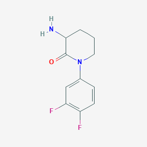 molecular formula C11H12F2N2O B2873545 3-Amino-1-(3,4-difluorophenyl)piperidin-2-one CAS No. 1344206-90-1