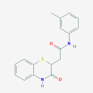 molecular formula C17H16N2O2S B2873580 N-(3-methylphenyl)-2-(3-oxo-3,4-dihydro-2H-1,4-benzothiazin-2-yl)acetamide CAS No. 134616-46-9