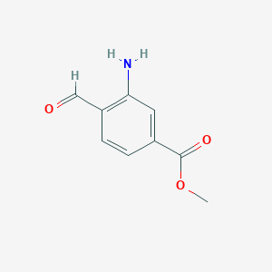 molecular formula C9H9NO3 B2873590 Methyl 3-amino-4-formylbenzoate CAS No. 212322-17-3
