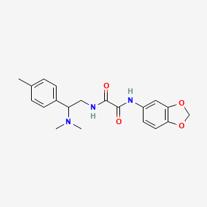 molecular formula C20H23N3O4 B2873595 N1-(benzo[d][1,3]dioxol-5-yl)-N2-(2-(dimethylamino)-2-(p-tolyl)ethyl)oxalamide CAS No. 941932-56-5