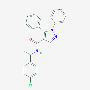 molecular formula C24H20ClN3O B287360 N-[1-(4-chlorophenyl)ethyl]-1,5-diphenyl-1H-pyrazole-4-carboxamide 