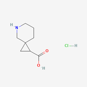 molecular formula C8H14ClNO2 B2873609 5-Azaspiro[2.5]octane-1-carboxylic acid hydrochloride CAS No. 1909337-63-8