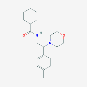 molecular formula C20H30N2O2 B2873616 N-(2-吗啉基-2-(对甲苯基)乙基)环己烷甲酰胺 CAS No. 899744-83-3