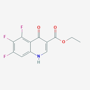 molecular formula C12H8F3NO3 B2873626 5,6,7-三氟-4-氧代-1,4-二氢喹啉-3-甲酸乙酯 CAS No. 836619-82-0