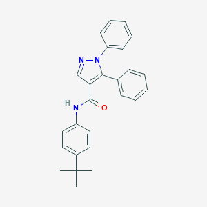 molecular formula C26H25N3O B287363 N-(4-tert-butylphenyl)-1,5-diphenyl-1H-pyrazole-4-carboxamide 