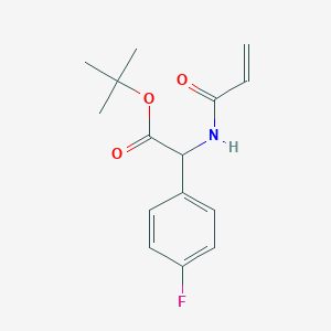 B2873641 Tert-butyl 2-(4-fluorophenyl)-2-(prop-2-enoylamino)acetate CAS No. 2361661-31-4