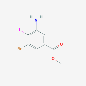 molecular formula C8H7BrINO2 B2873645 Methyl 3-amino-5-bromo-4-iodobenzoate CAS No. 1341291-68-6