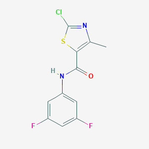 molecular formula C11H7ClF2N2OS B287366 2-chloro-N-(3,5-difluorophenyl)-4-methyl-1,3-thiazole-5-carboxamide 