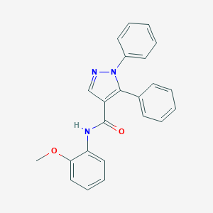 molecular formula C23H19N3O2 B287367 N-(2-methoxyphenyl)-1,5-diphenyl-1H-pyrazole-4-carboxamide 