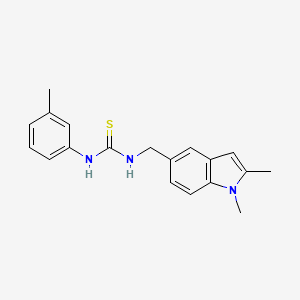 molecular formula C19H21N3S B2873678 1-[(1,2-Dimethylindol-5-yl)methyl]-3-(3-methylphenyl)thiourea CAS No. 852139-85-6