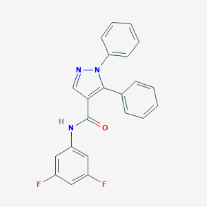 molecular formula C22H15F2N3O B287369 N-(3,5-difluorophenyl)-1,5-diphenyl-1H-pyrazole-4-carboxamide 