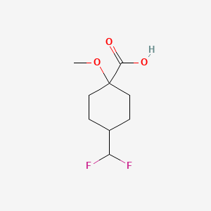 molecular formula C9H14F2O3 B2873691 4-(Difluoromethyl)-1-methoxycyclohexane-1-carboxylic acid CAS No. 1955539-74-8