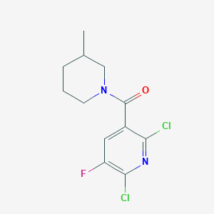 molecular formula C12H13Cl2FN2O B287370 2,6-Dichloro-3-fluoro-5-[(3-methyl-1-piperidinyl)carbonyl]pyridine 